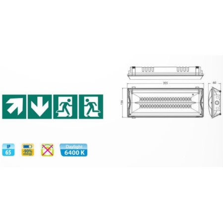 Lampa LED emergenta cu baterie Li-ion Vivalux CASTOR, 5W, 3.7V, 220...