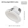 Spot LED incastrat 2R Wave R205, 25W, 2500 lm, lumina reglabila (30...