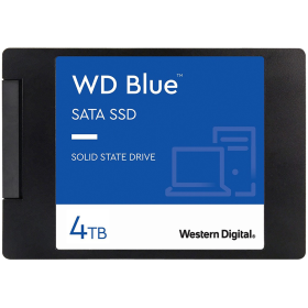 SSD WD Blue SA510 4TB SATA, 2.5", 7mm, Read/Write: 560/520 MBps, IOPS 87K/83K, TBW: 600, powered by SanDisk