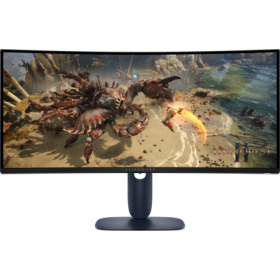 Monitor Alienware 34" AW3425DWM Gaming, 86.43 cm, Maximum preset resolution: DisplayPort: 3440 x 1440 at 180 Hz (DSC enabled and