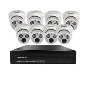 AEVISIONSistem supraveghere video IP 8 camere dome 30m 1080P Aevision