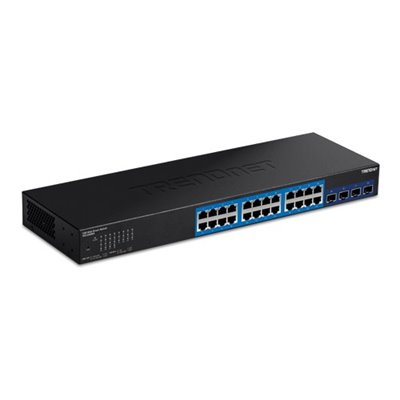 Switch Web Smart Managemet 24 porturi Gigabit, 4 porturi SFP+ 10G - TRENDnet TEG-30284