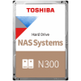 HDD NAS TOSHIBA N300 CMR (3.5'' 6TB, 7200RPM, 256MB, SATA 6Gbps, RV Sensors), bulk