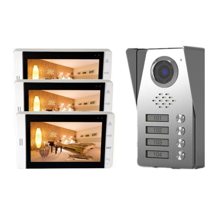 Videointerfoane Videointerfon color 7" 3 familii Tongwei DP-705 TONGWEI