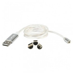 CABLU 1M 3IN1 TIP C/IPHONE/MICRO USB ILUMINAT LED RGB