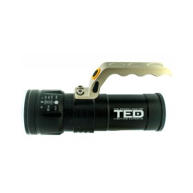 TEDLanterna metalica 1 LED 10W zoom 3 acumulatori