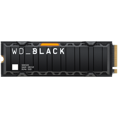 SSD WD Black SN850X HeatSink 2TB M.2 2280 PCIe Gen4 x4 NVMe, Read/Write: 7300/6600 MBps, IOPS 1200K/1100K, TBW: 1200