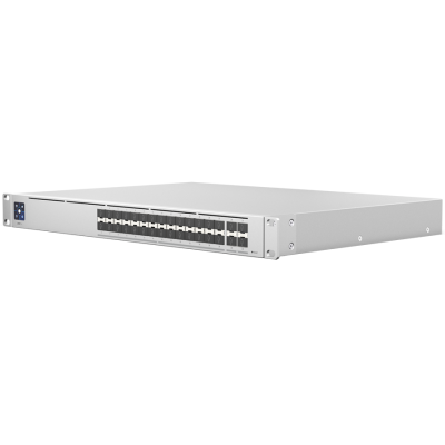 UBIQUITI Hi-Capacity Aggregation (28) 10G SFP+ ports (4) 25G SFP28 ports DC power backup-ready Layer 3 switching.