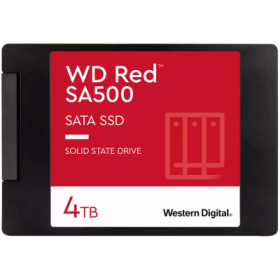 SSD NAS WD Red SA500 4TB SATA, 2.5", 7mm, Read/Write: 560/520 MBps, IOPS 87K/83K, TBW: 2500