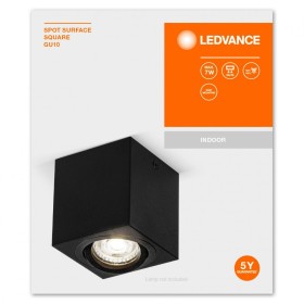 Spot Ledvance Surface Square, 1xGU10, max. 7W, IP20, 8x9.5cm, monta...