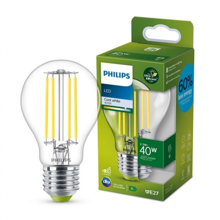 Bec LED Philips Classic A60, Ultra Efficient Light, E27, 2.3W (40W)...