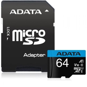 Card de Memorie MicroSDXC Adata Premier, 64GB, Class 10, cu adaptor