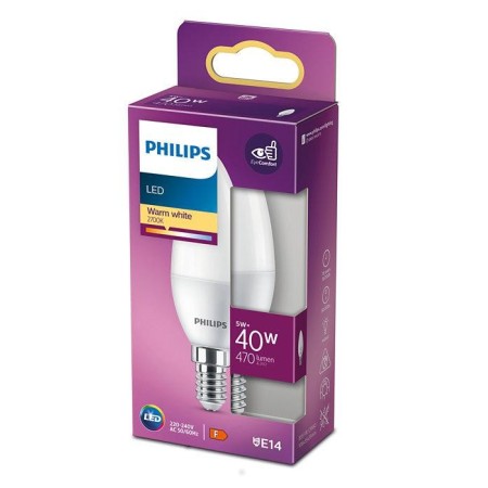 Bec LED Philips B35, EyeComfort, E14, 5W (40W), 470 lm, luminacalda...