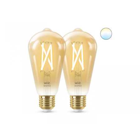 2 Becuri LED inteligente vintage (decorative) WiZ Connected Filamen...